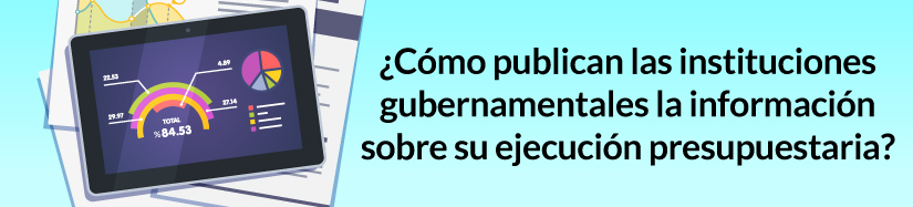 ¿Cómo publican las instituciones gubernamentales la información sobre su ejecución presupuestaria?